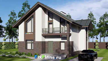 Проект дома с мансардой 13 на 15