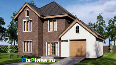 Проект двухэтажного дома 13 на 11