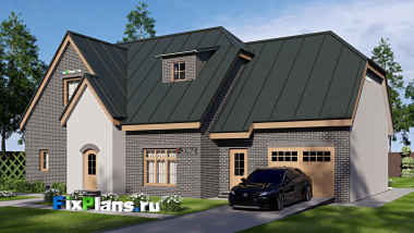 Проект дома с мансардой 18 на 11