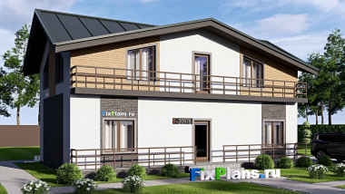 Проект двухэтажного дома 13 на 8