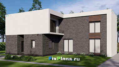 Проект двухэтажного дома 18 на 16