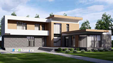 Проект двухэтажного дома 21 на 23