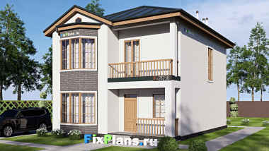 Проект двухэтажного дома 9 на 12