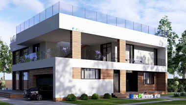 Проект двухэтажного дома 19 на 21