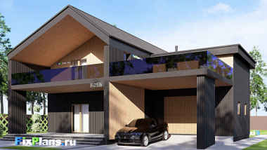 Проект дома с мансардой 16 на 18