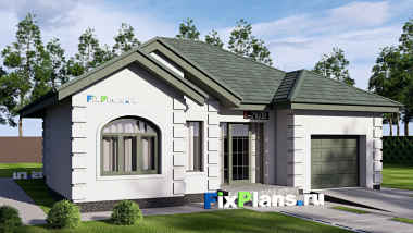 Проект одноэтажного дома 12 на 12