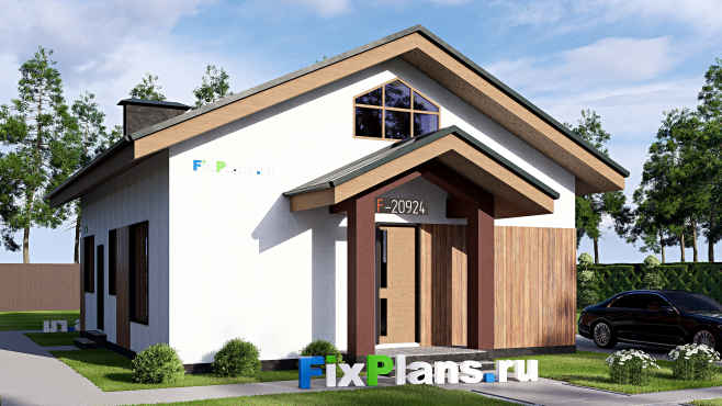 Проект одноэтажного дома 9 на 13