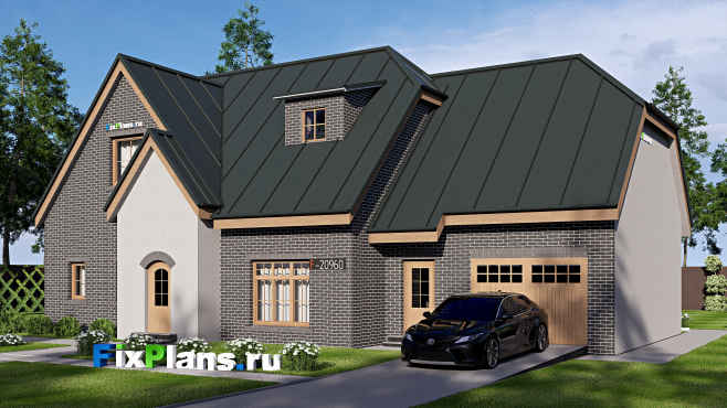 Проект дома с мансардой 18 на 11