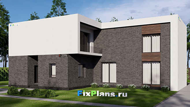 Проект двухэтажного дома 18 на 16