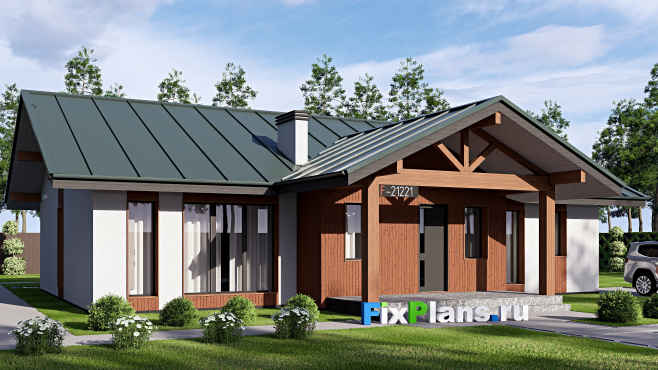 Проект одноэтажного дома 17 на 19