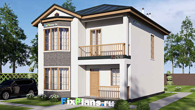 Проект двухэтажного дома 9 на 12