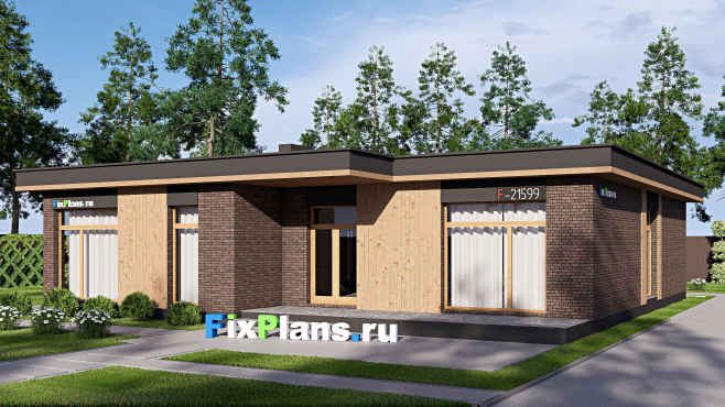 Проект одноэтажного дома 15 на 18